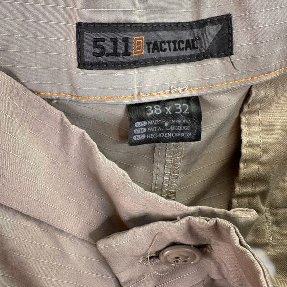 5.11 Tactical Men's Khaki Polyester Pants Size 38 x 32 - Picture 6 of 9
